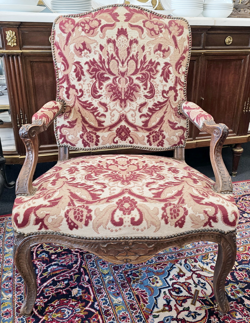 A French Louis XV Tapestry Armchair 